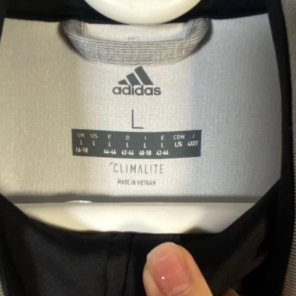 adidas Men's Two-Tone Gray Full-Zip Jacket